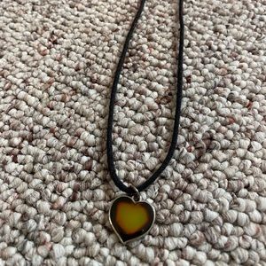 Mood heart necklace choker